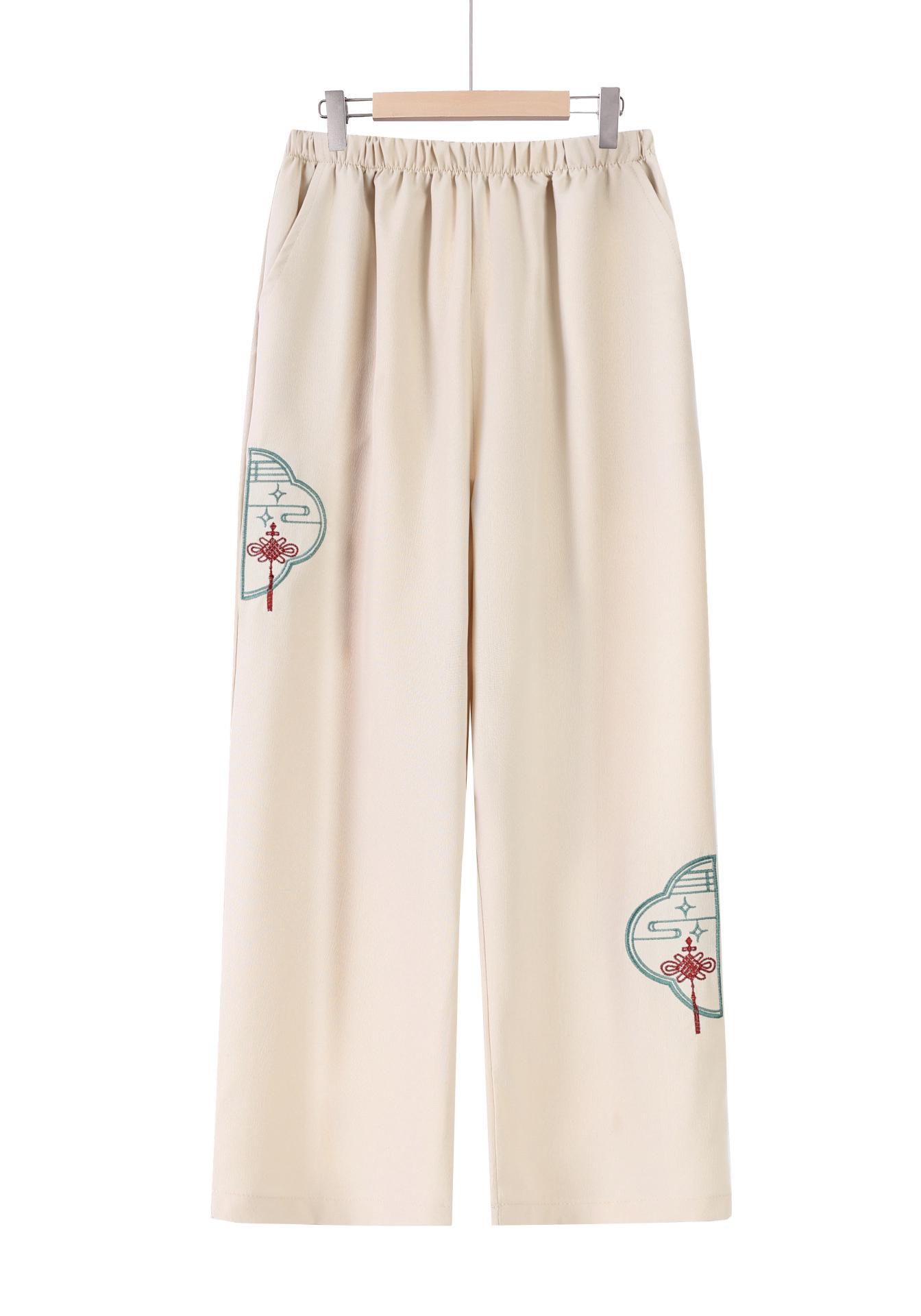 

2026 Spring-Summer Casual Nine-Point Pants for Moms and Grandmothers: Lightweight, Loose-fit for Middle-Aged and Elderly Women 2XL (suggested 105-120 jin)