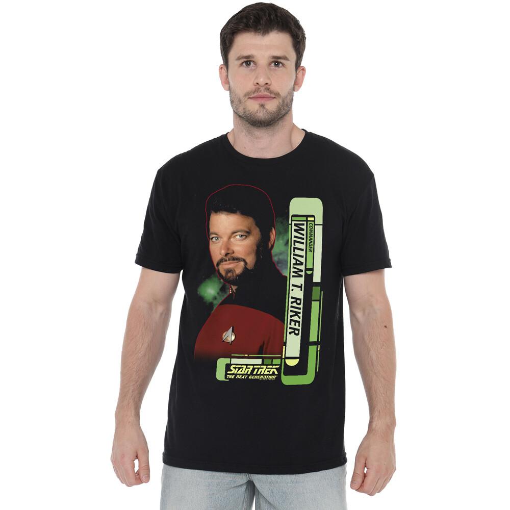 Star Trek Riker T-Shirt S-2XL, Black Unisex T-Shirt L