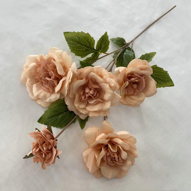 Silk Rose Bouquet For Wedding Decor Photography Props Home Gift Styling