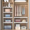 Schrankregal, Kleiderschrank-Organizer, stapelbare Regale, Kleideraufbewahrungsregal, teleskopische, stanzfreie, verstellbare Kleiderschrank-Trennwand