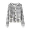 Lekasha Women's Cashmere Cardigan - Coco Style, Round Neck, Fashionable Knitwear for Autumn/Winter
