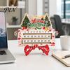 Wooden Holiday Keepsake Christmas Countdown Calendar, 25 Days Until Advent Vintage Office Party Decor Farmhouse Table Sign for Indoor Home to