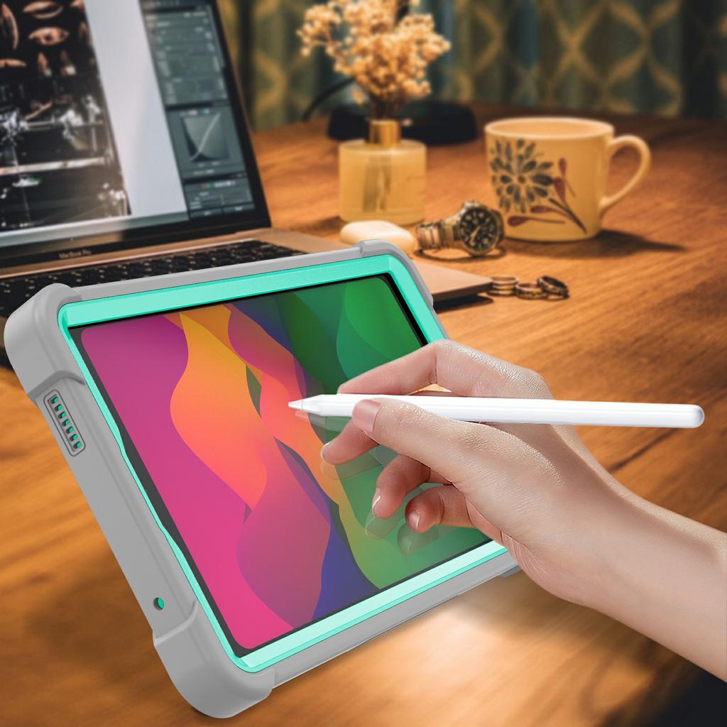 For Xiaomi Redmi Pad SE 4G 8.7 inch Case Silicone+PC Tablet Protective Cover with Kickstand