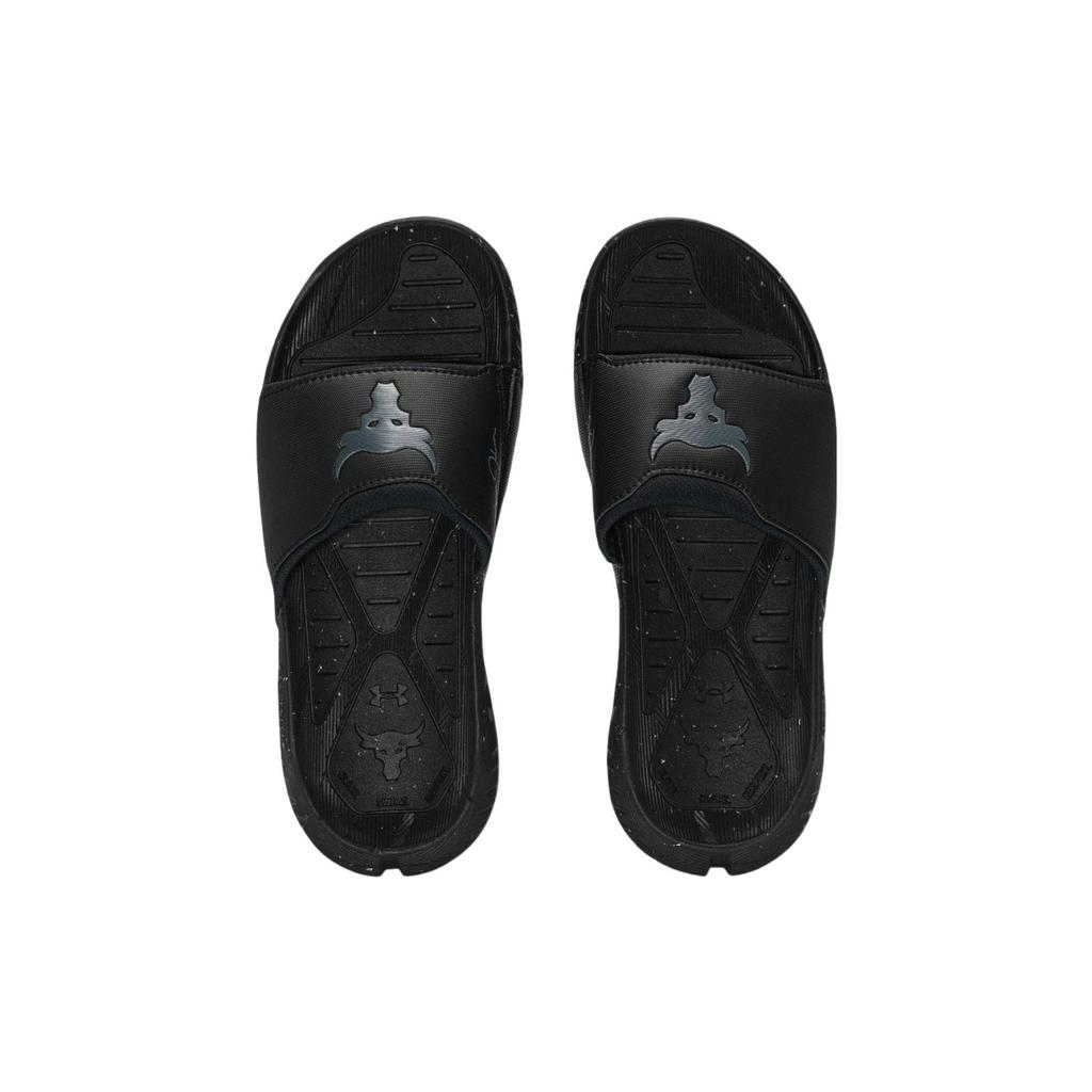 New Under Armour Project Rock 3 Slide 'Black Pitch Grey' 3026034-001