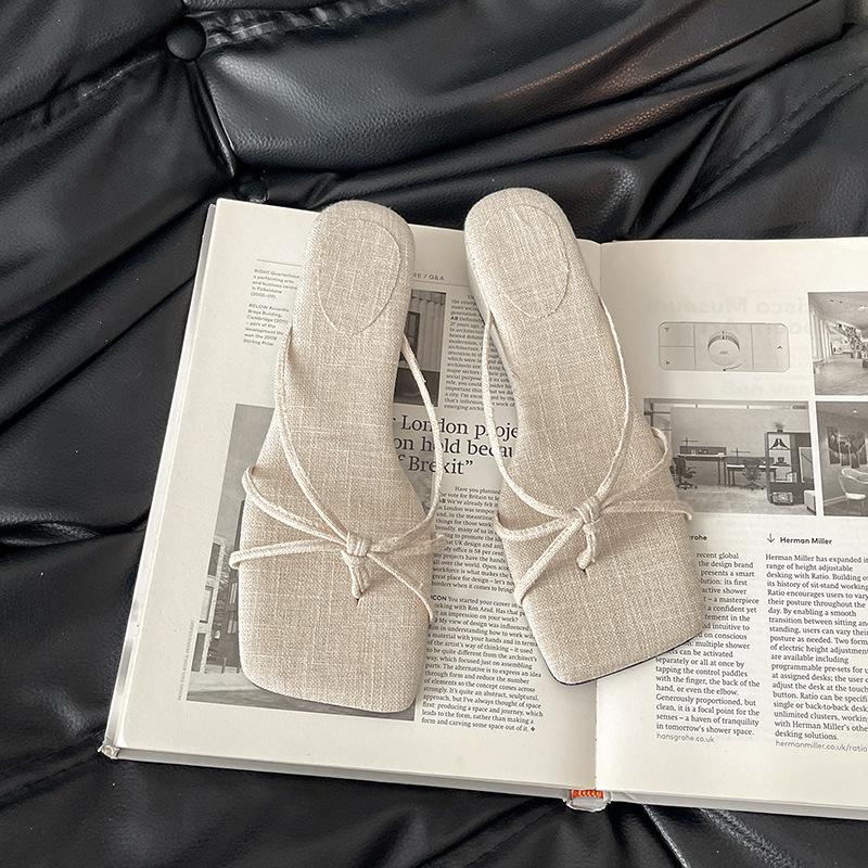 

Fashion leopard print thin strap open-toed slope heel pinch flip-flop shoes women s summer shoes wear sandals outside 40 бежевый