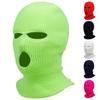 Men Solid Color Masked Hats Protection Ear Warm Thick Knitted Hat Windproof Beanies For Outdoor Riding And Snow Activitie
