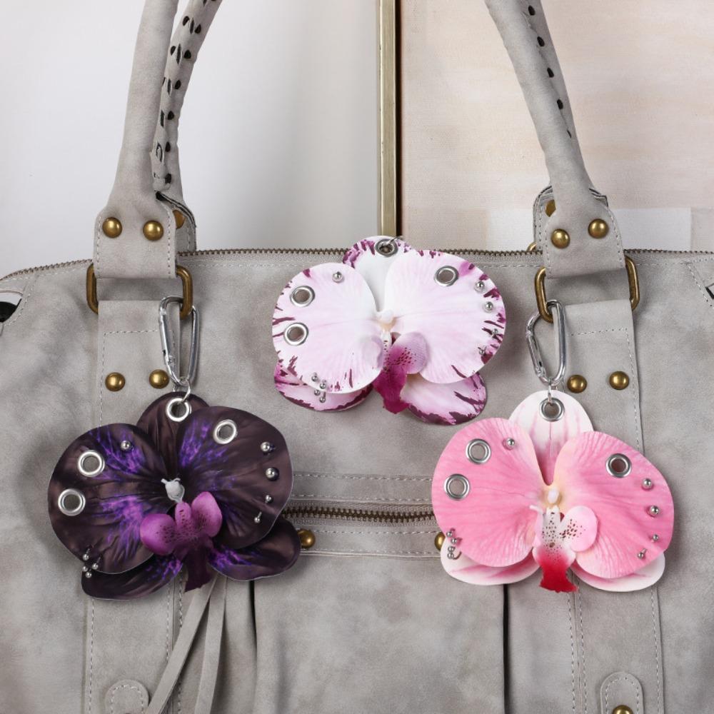 Backpack Decoration Orchid Lily Keychain Simulation Flower Flower Bag Pendant