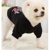 Elledia Dog Hoodie Mommy's Boy Printed Sweatshirts Pet Winter Outfit with Hat Puppy Warm Coat with Leash Hole Hooded Clothes for Small Dogs Cats