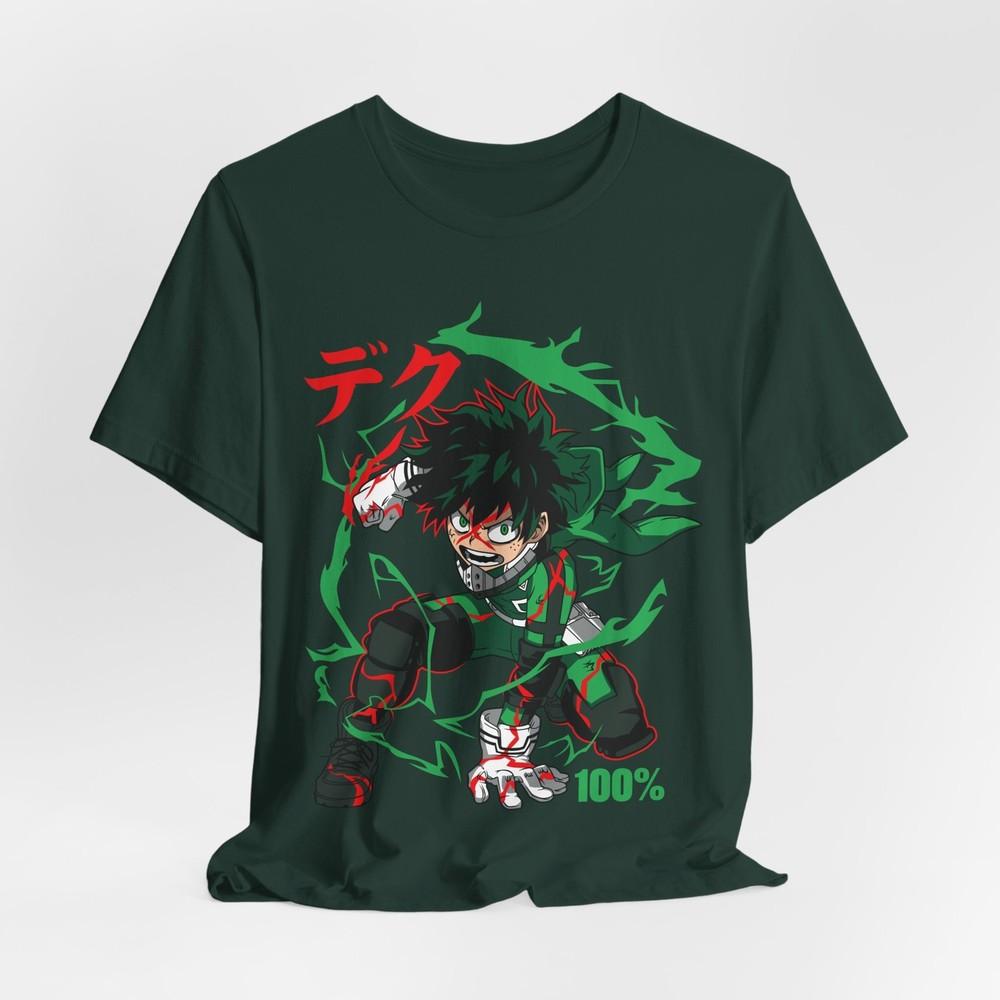 Custom My Hero Academia Green Lightning Hero | Anime Action Character Tee