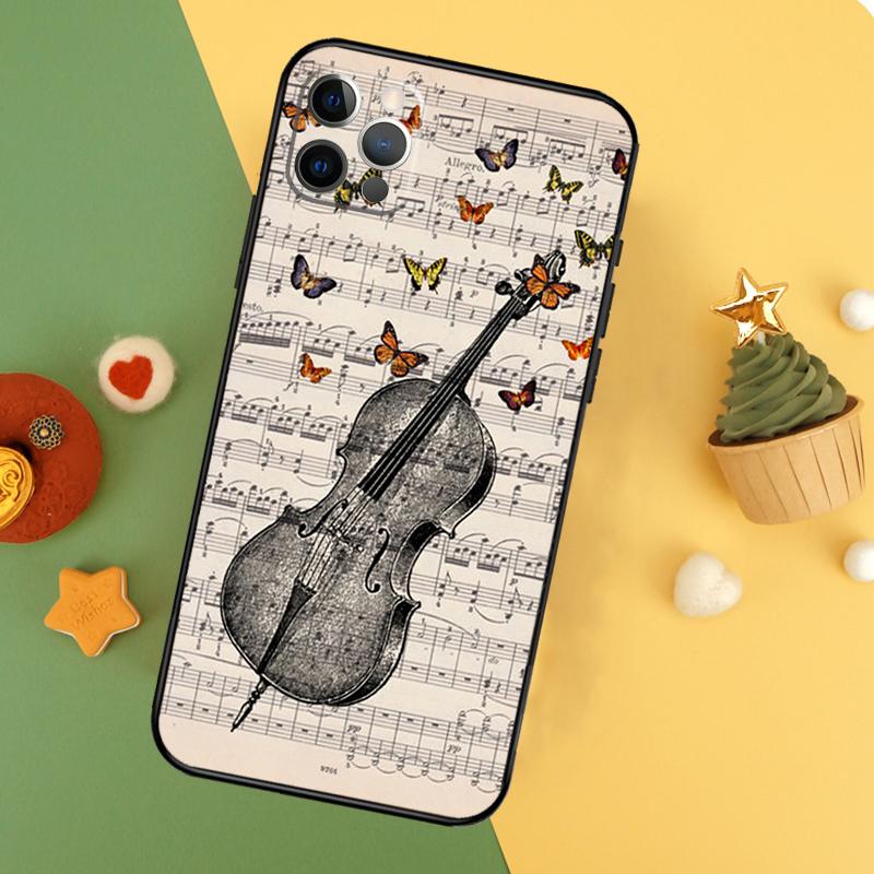 Sheet Music Cover For iPhone 16 15 14 13 12 11 Pro Max Plus Mini 7 8 X XS Max XR Phone Case