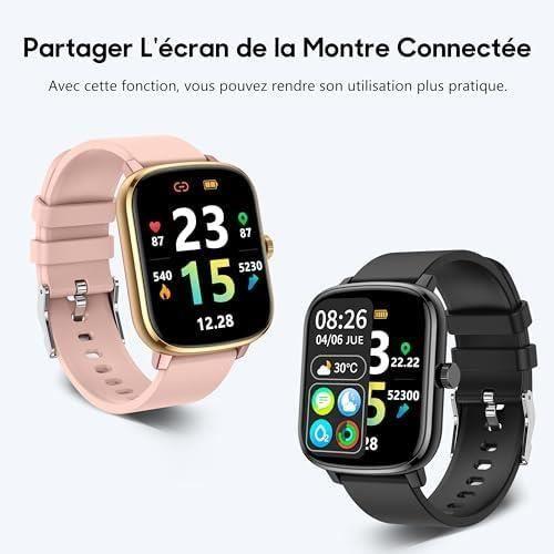 Montre Connectée - KALINCO - 1,69" - 100+ Modes Sportifs - Moniteur De Fréquence Cardiaque - Étanchéité 10 Atm