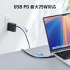 Sanwa Direct Video Output PD75W Alt 5Gbps Data USB-C Cable, 7m, Type-C Support, 4K/60Hz, Compatible, Mode, Charging, High-Speed Transfer, Black,