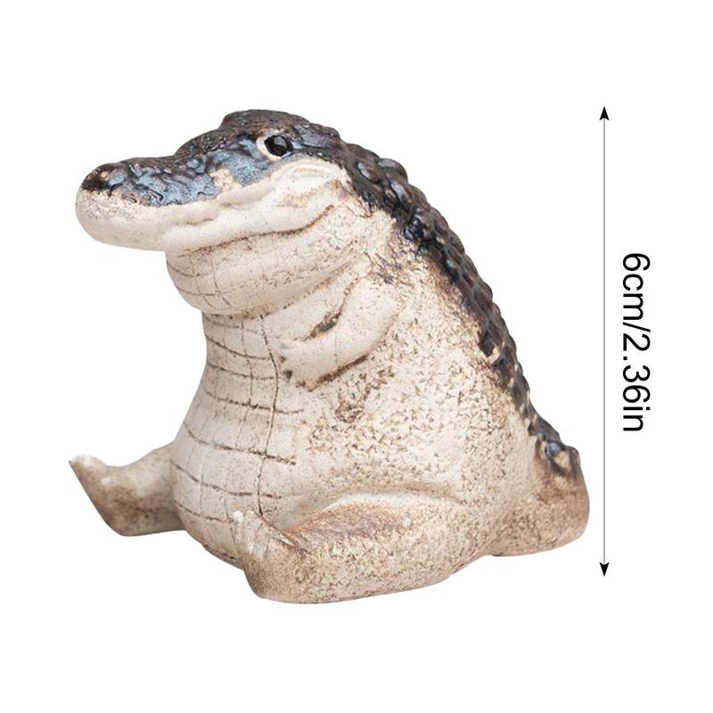 High Quality Simulation Animals Model Alligator Figure Figures Solid PVC Figurines Toy Chubby Animal Ornament For Kids Gift
