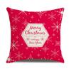 New Red and White Christmas Pillowcase Homewares Cartoon Elk Linen Sofa Pillowcase