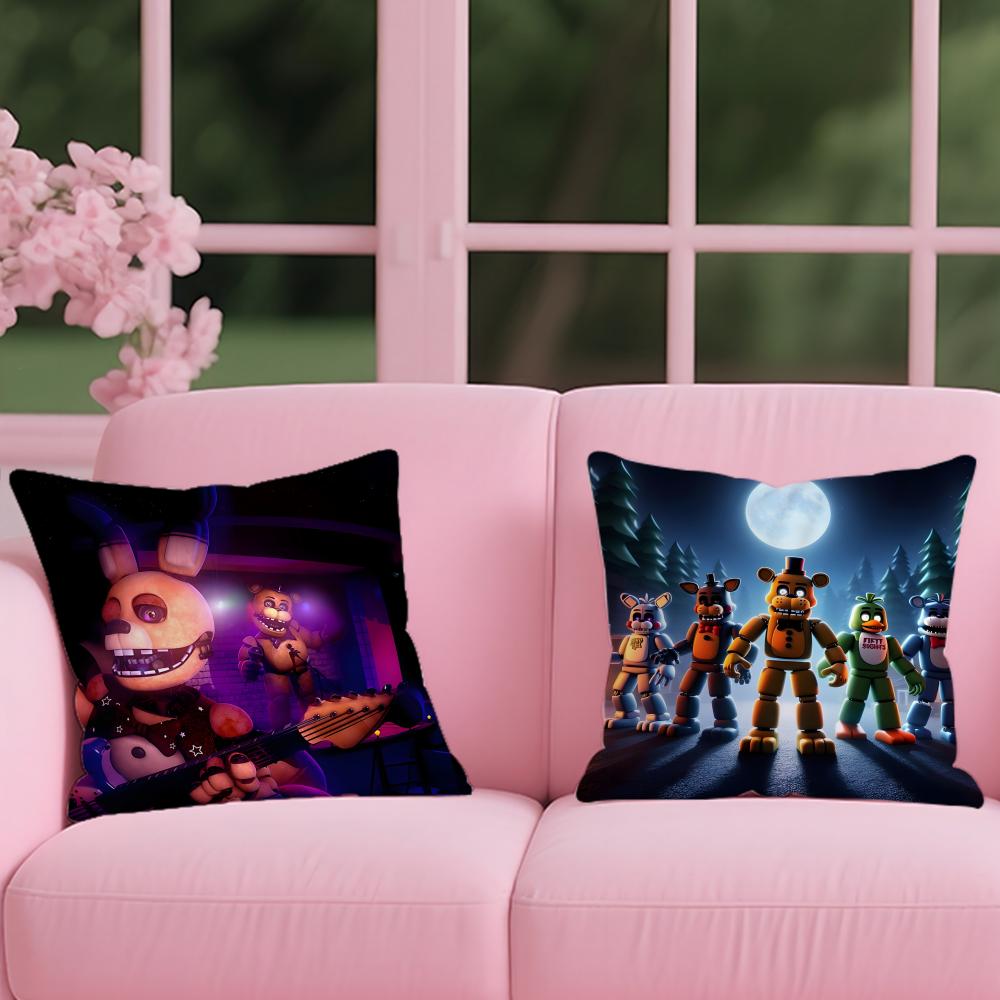 Movie Five N-Nights At F-Freddys 2 Cushion Cover Reversible Plush Pillow Cover – For Car, Sofa, Bedroom, Perfect As A Gift.