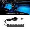 Luce Neon per Auto Luce per Piedi LED Decorazione Interna Retroilluminazione Accendisigari Lampada Atmosfera USB Accessori Veicolo
