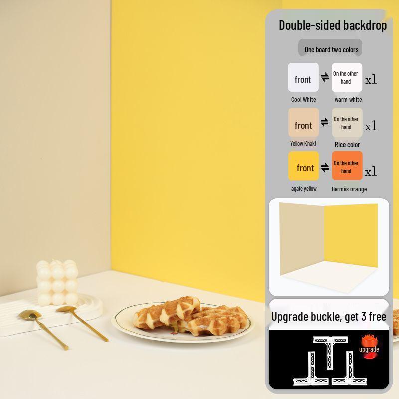 Solid Color Photography Backdrop - PVC Film for Cosmetics, Still Life, Cakes, and Food Photography Props