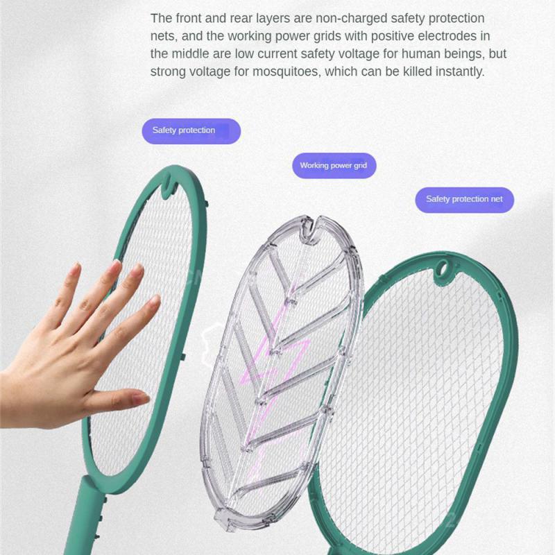 Electric Fly Swatter Electric Shocker Indoor Outdoor Fly Swatter Trap Pest Control Electric Mosquito Swatter Bug Zapper Traps
