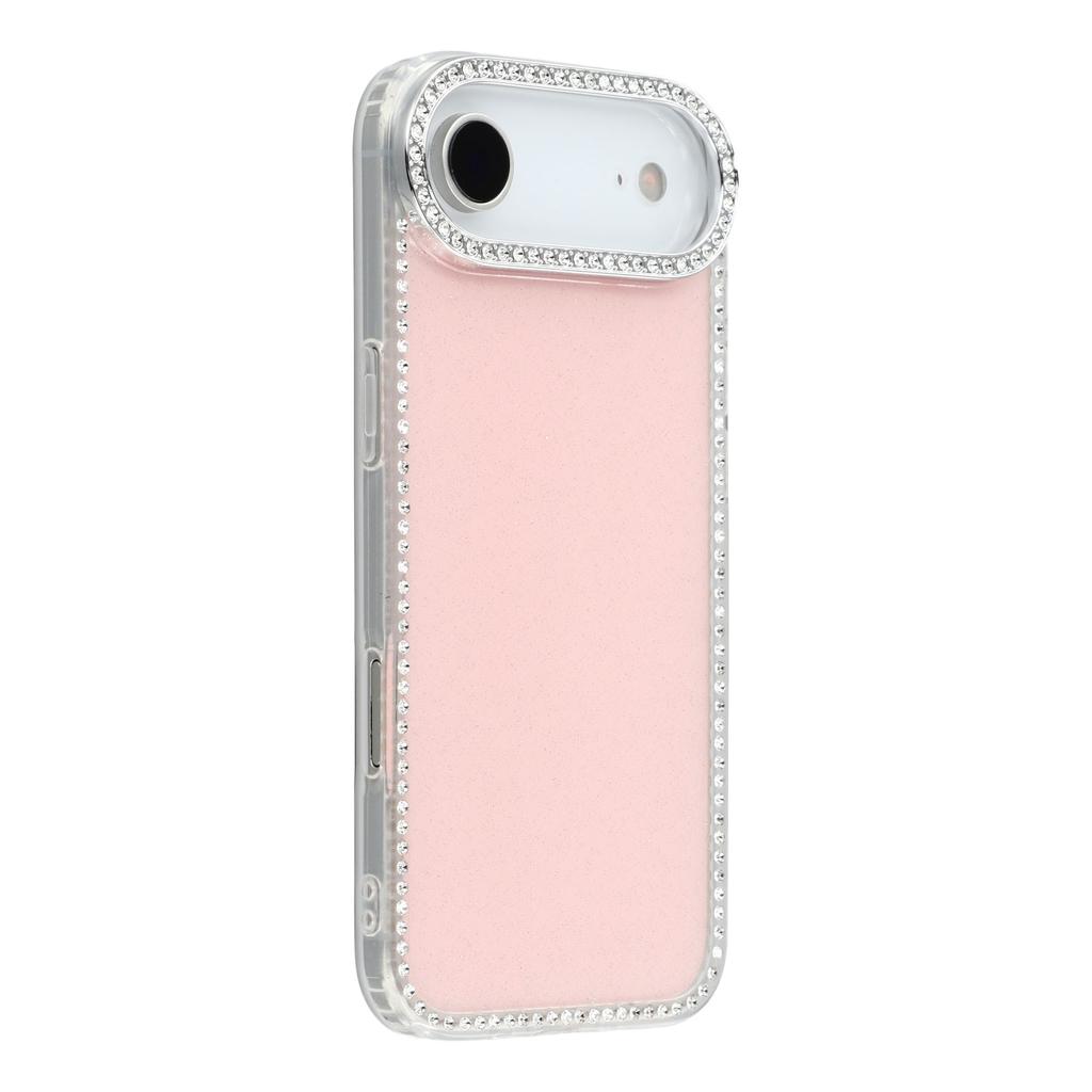 For iPhone 17 Air Case Rhinestone Edge Glitter Back TPU+PC IMD Phone Cover