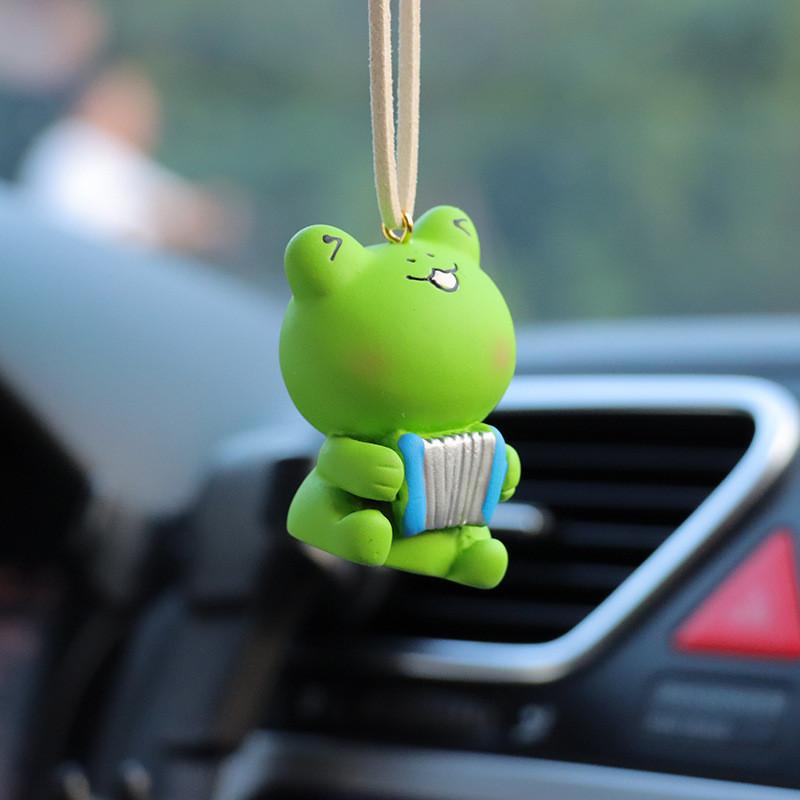 Cute Resin Cartoon Duck Car Mirror Hanging Decoration For Car Interior
