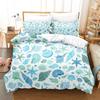 Cute Ocean Friends 3D Bedding Set  Comforter Set for Kids Girls 3PCS Toddler Size Sea Horse Couch Print In Soothing Pastels Gift