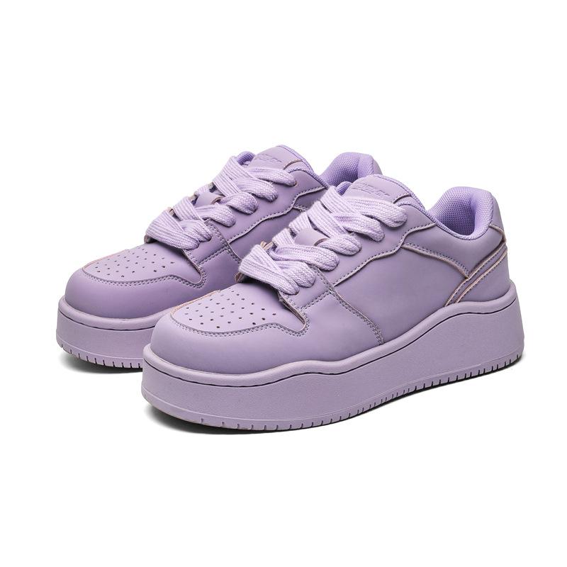 Rainbow color board shoes new breathable platform bread shoes heightening couple shoes sports casual shoes