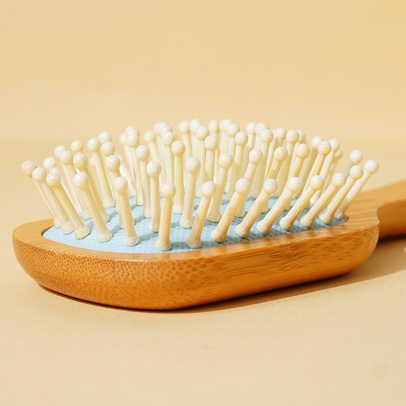 1Pc Wood Comb Professional Healthy Paddle Cushion Hair Loss Massage Brush Hairbrush Comb Scalp Hair Care Healthy Bamboo Comb