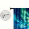 Set Of 2 Curtains Featuring Vibrant Aurora Snowy Scenery Delicate Baroque Patterns Perfectly Blended Tranquil Forests Curtain Polyester