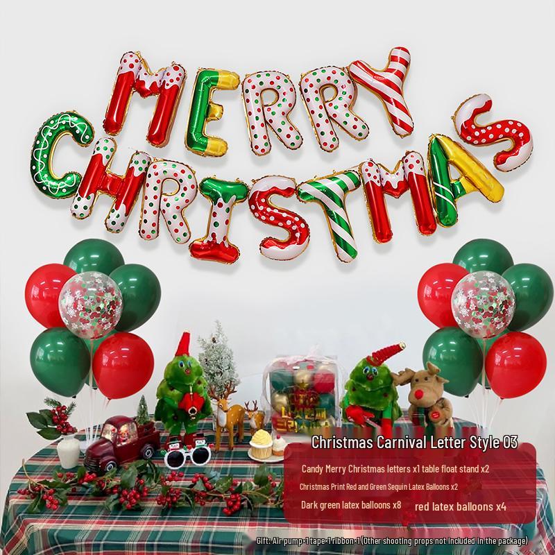 Christmas Party Balloon Decoration Set: Festive Backdrop & Kindergarten Team Building Atmosphere Decor