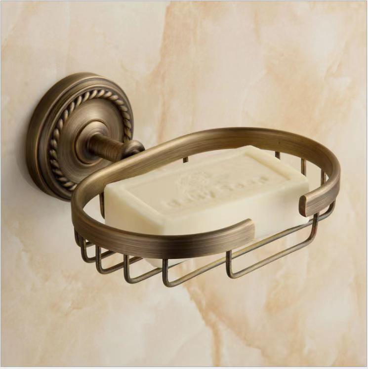 Nordic Copper Antique Twist Towel Rack Set - Bathroom Accessories & Storage