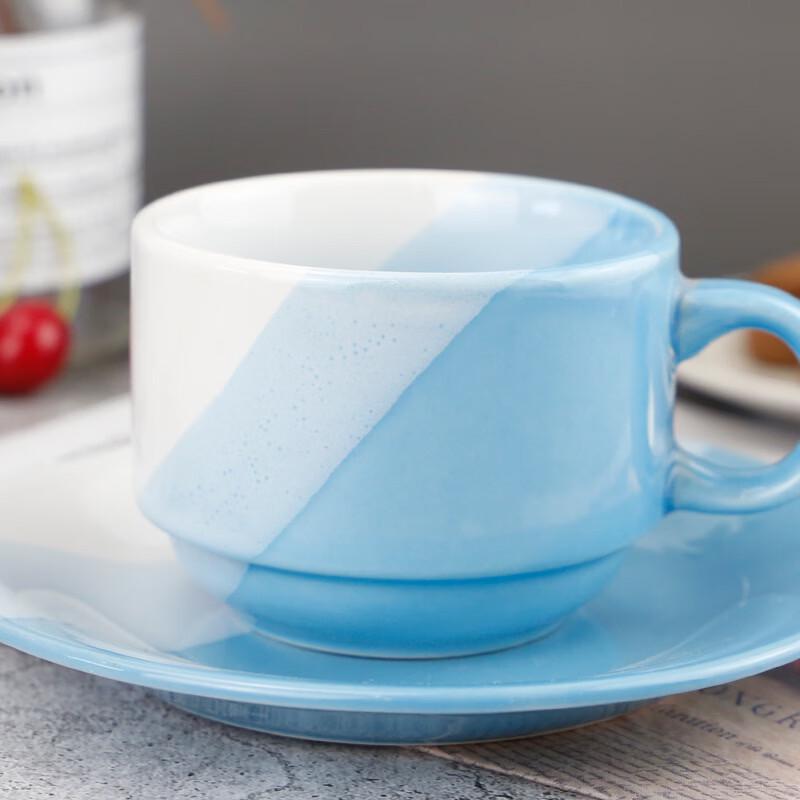 Shangqi Modern Ceramic Coffee Cup and Saucer Set