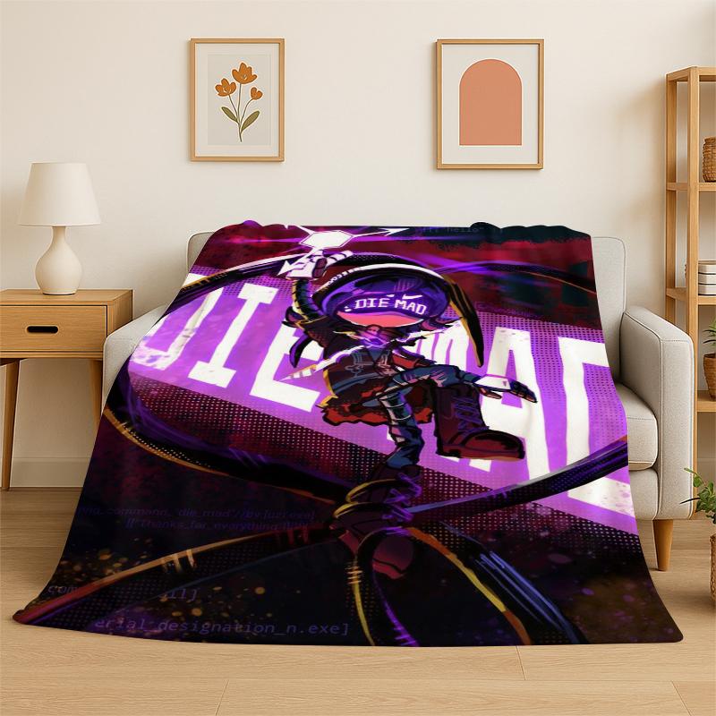 

Cartoon Murder Drones Uzi V Robot Flannel Blanket Soft Warm Throw Blanket for Bedroom Living Room Bed Travel Camping Picnic 75x90cm
