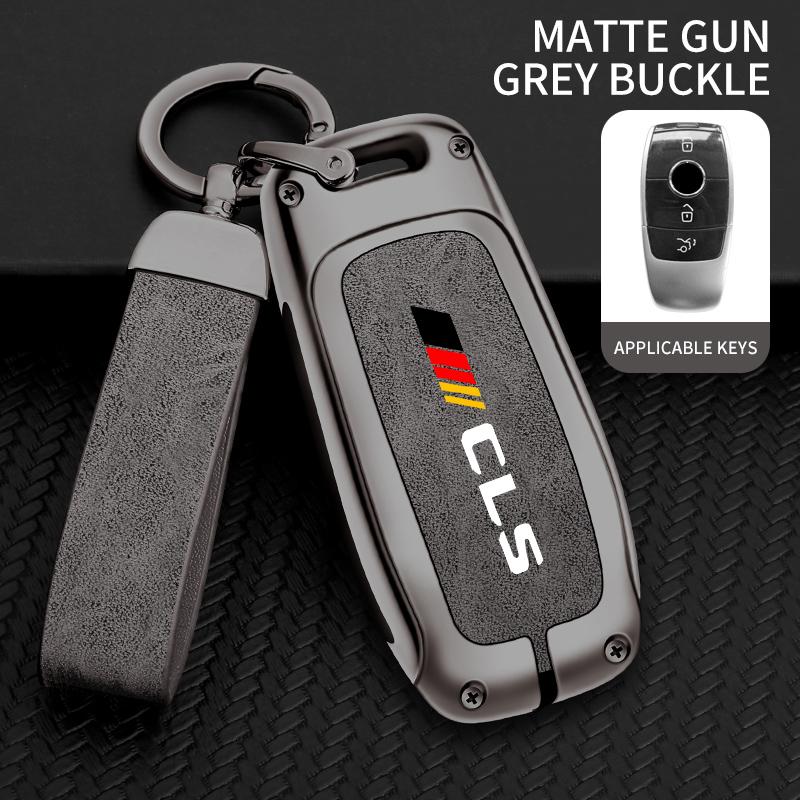 Auto TPU Zinc Alloy Key Case Bag For Mercedes Benz CLS Logo Car Key Chain Car Metal Key Shell Interior Decoration Accessories