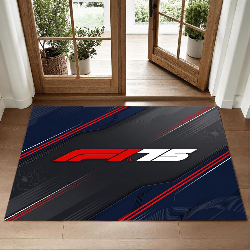 F1 Design Crystal Velvet Rug Soft Decorative Mat for Bedroom Entrance