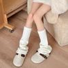 Winter and Autumn Thick Yarn Knitted Thick and Warm Leg Coverings That Make Legs Look Slimmer, Pure White Leg Coverings