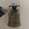Women Cotton Vest Winter Coat Casual Pocket Casual Hooded Waistcoat Sleeveless Jacket Autumn Warm Vest Parkas