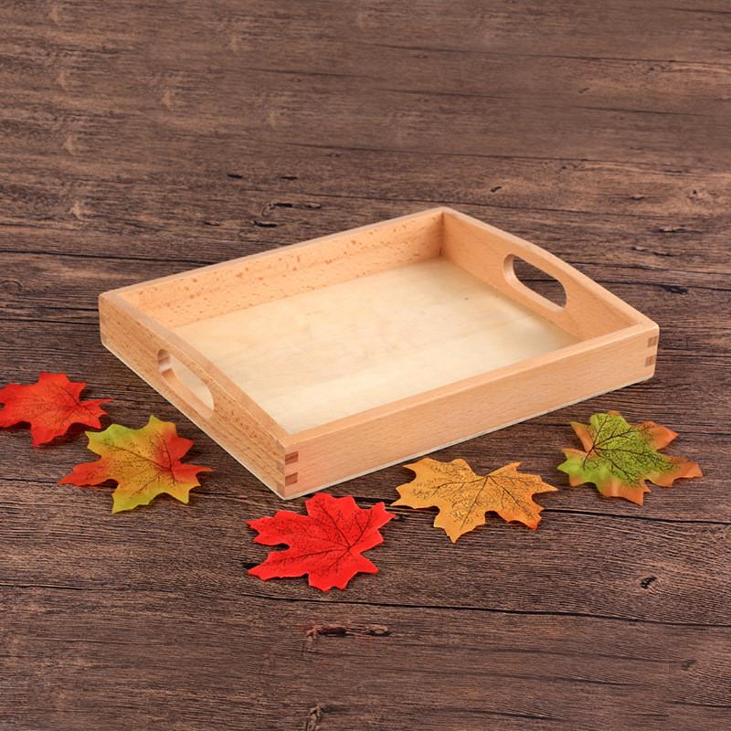 Educational Wooden Tray Set Kids Handles Learning Toys Kindergarten Preschool