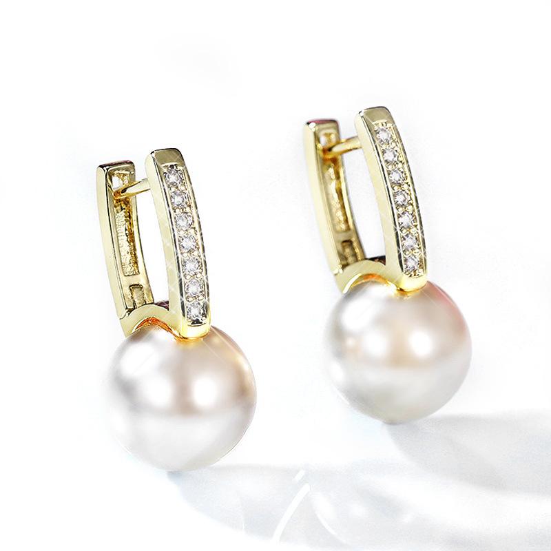 2024 Design Earrings, Retro Man-Made Pearl Earrings For Women, Simple Temperament Versatile Ear Buckles