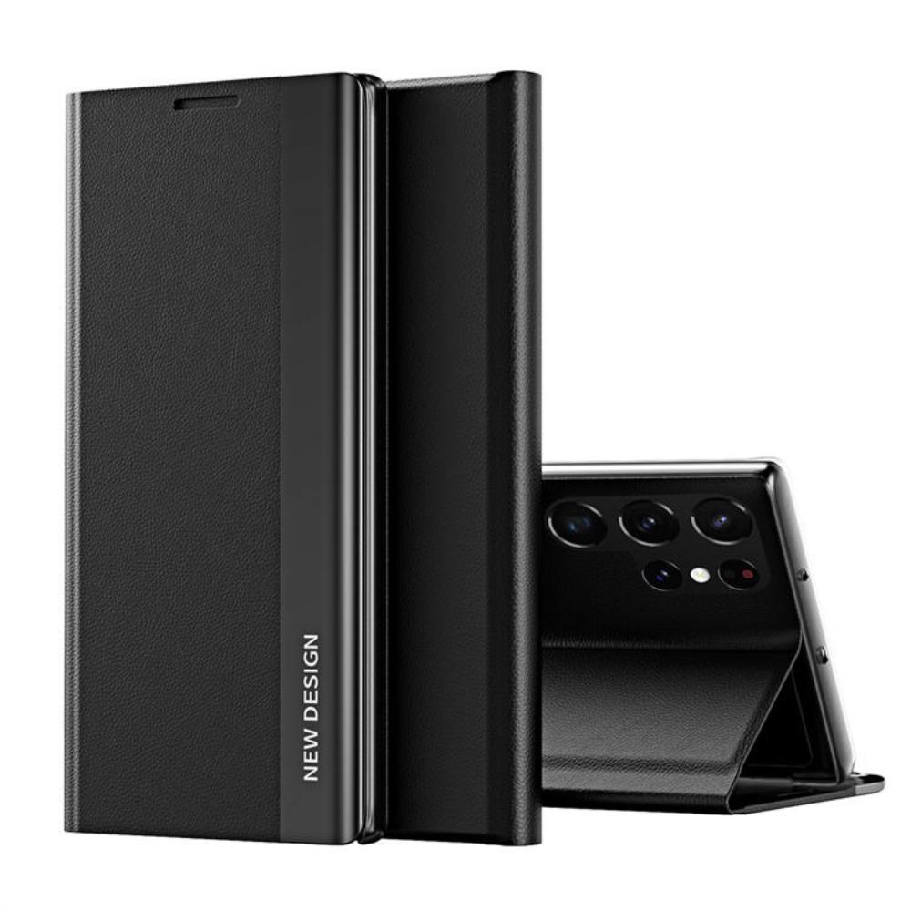 

Business Leather Texture Stand Case For Samsung Galaxy S26 S25 S24 S23 S22 Ultra Plus Full Body Protection Flip Magnetic Cover Galaxy S25 чёрный