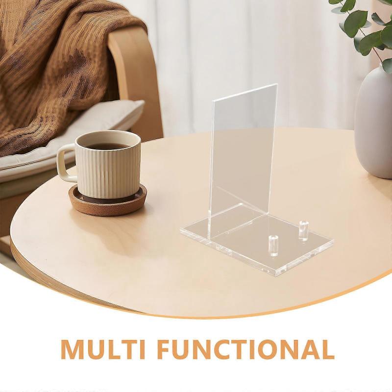 Sleek Acrylic Book Holder For Showcasing Memorable Pictures Ideal For Libraries Offices Transparent 1Pack