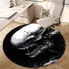 Alien,Xenomorph Chair Mat Round Rug Office Carpet, Machine Washable, Non Slip, Suitable for Living Rooms, Bedrooms