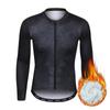 Winter Fleece Riding Bicycle Jersey Pattern Print Men Cycling Clothing Keep Warm Long Sleeve Bicycle Shirt