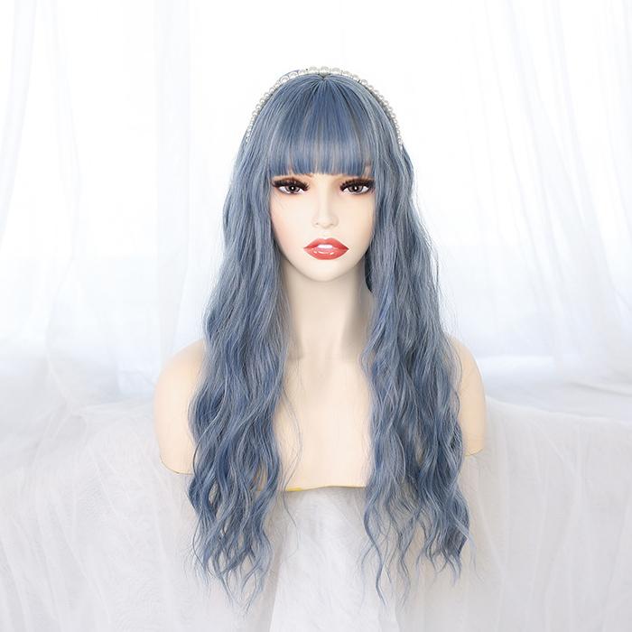 

Синтетический парик Bybrana, женские длинные вьющиеся волосы, темперамент с большой волной, естественная челка, термостойкий синтетический парик 60cm