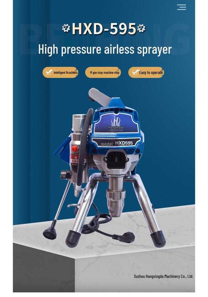 595 Electric High-Pressure Airless Paint Sprayer for Latex Coating
