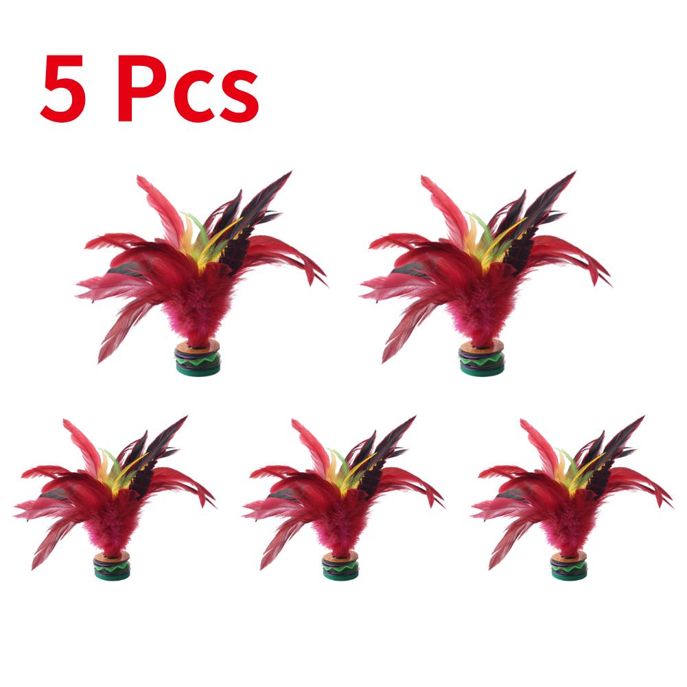1-10pcs 20cm Feather Kick Shuttlecock Colorful Feathers Foot Kick Handwheel Feather Shuttlecock Wear Resistant for Exercise