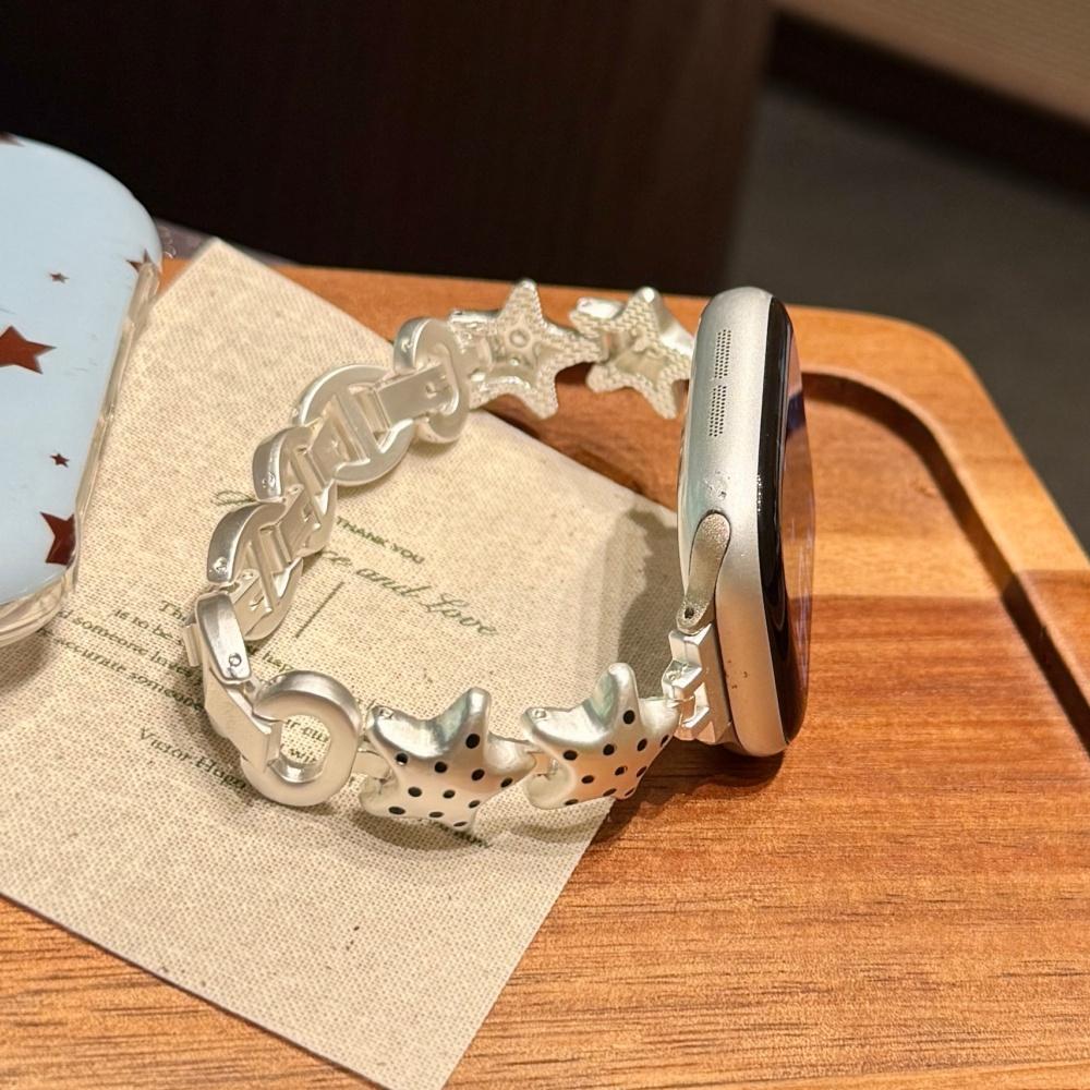 Cute Star Metal Chain Band for Apple Watch Series 1‑11 SE Ultra 38‑49mm Women Wrist Strap