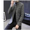New High-quality Men's Fleece Thickened British Style Elegant Solid Color Fashion Simple Slim Fit Comfortable Casual Woolen Coat