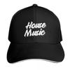 HOUSE MUSIC Styl písma (Černá) Kšiltovka Snapback Čepice na golf Unisex klobouk Unisex Anime čepice Pro ženy Unisex