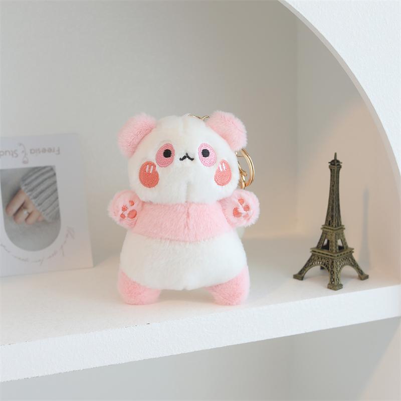 Kawaii Magic Starry Wings Sheep Plushie Colour Wolf Dog Puppy Plushie Pendant Tiger Fox Cat Panda Lamb Small Plush Toy Keychain