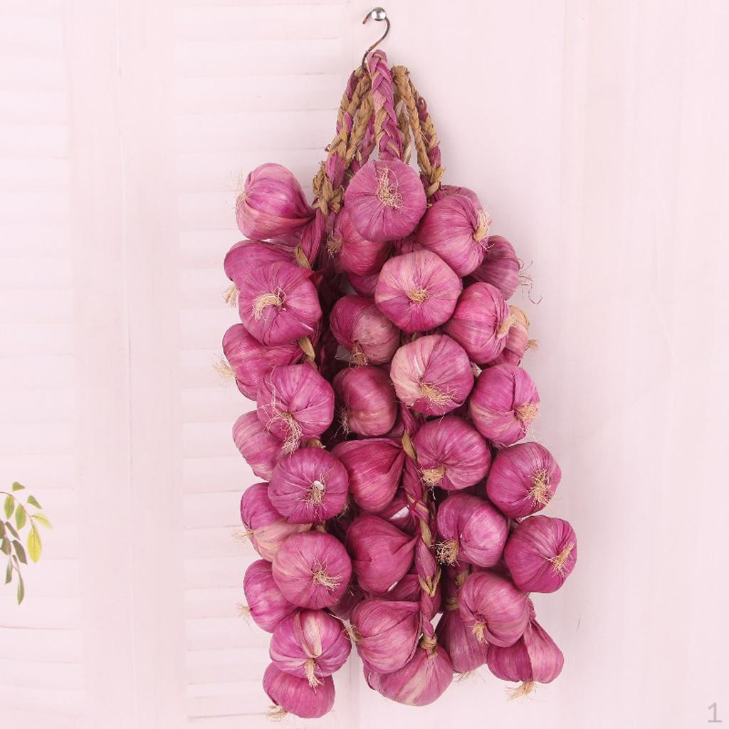 5 Artificial Foam Garlic ration, Strings, Vegetables - 50cm